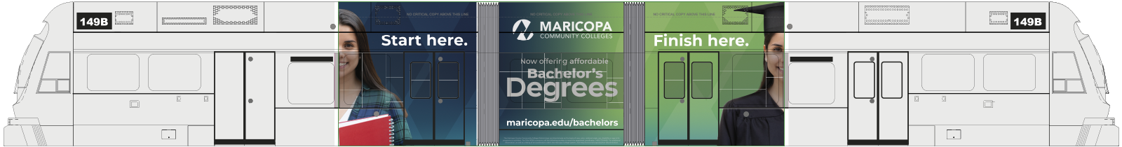 Bachelor's Degrees Light Rail Wrap